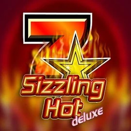 Sizzling Hot Deluxe logo by Novomatic at Mostbet Casino