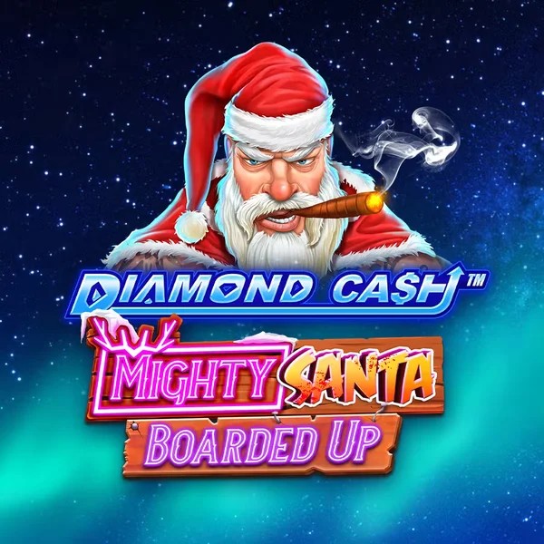 Diamond Cash Mighty Santa Boarded Up by Greentube, showcased at most-betcasino.com – game logo